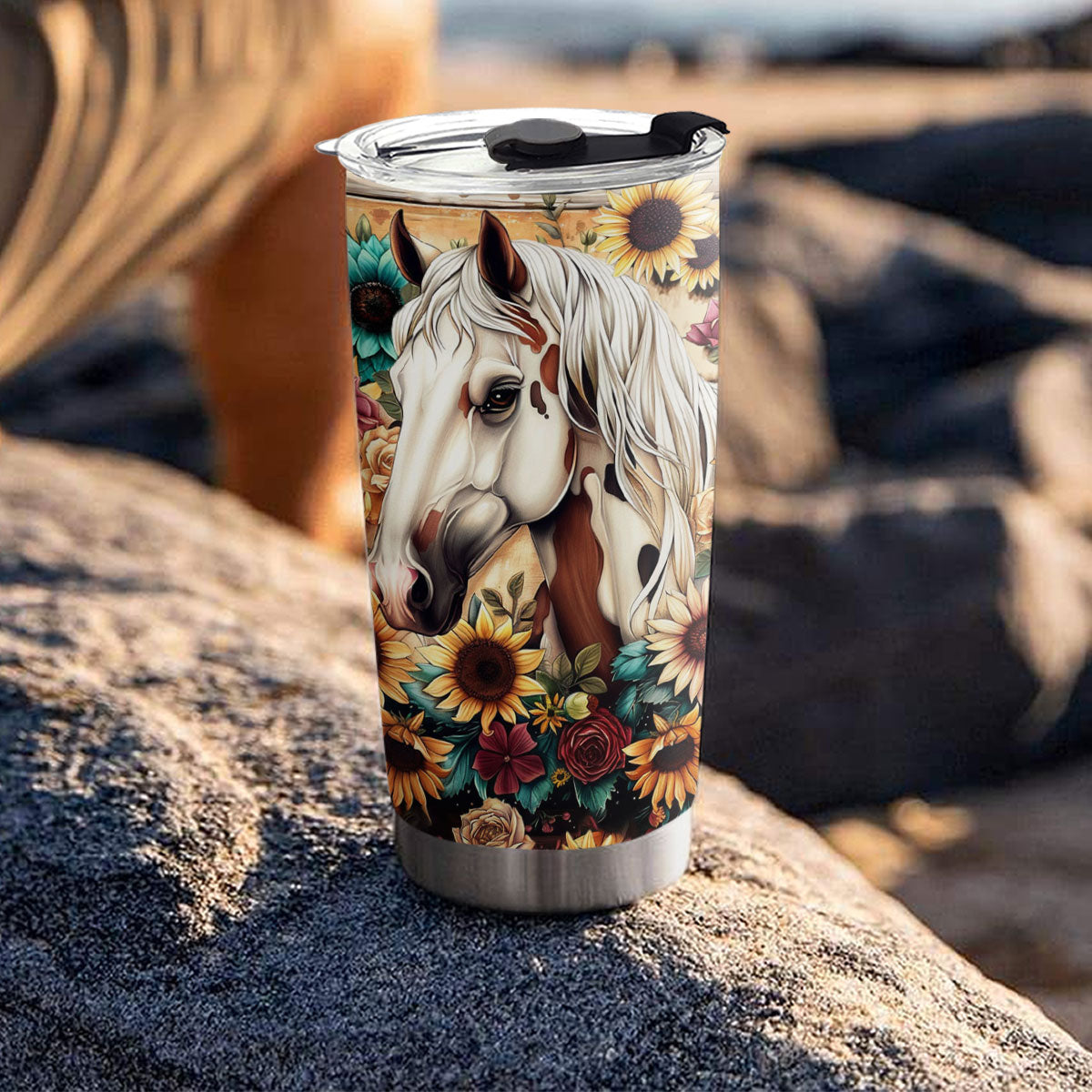 Shineful 20oz Tumbler Floral Horse