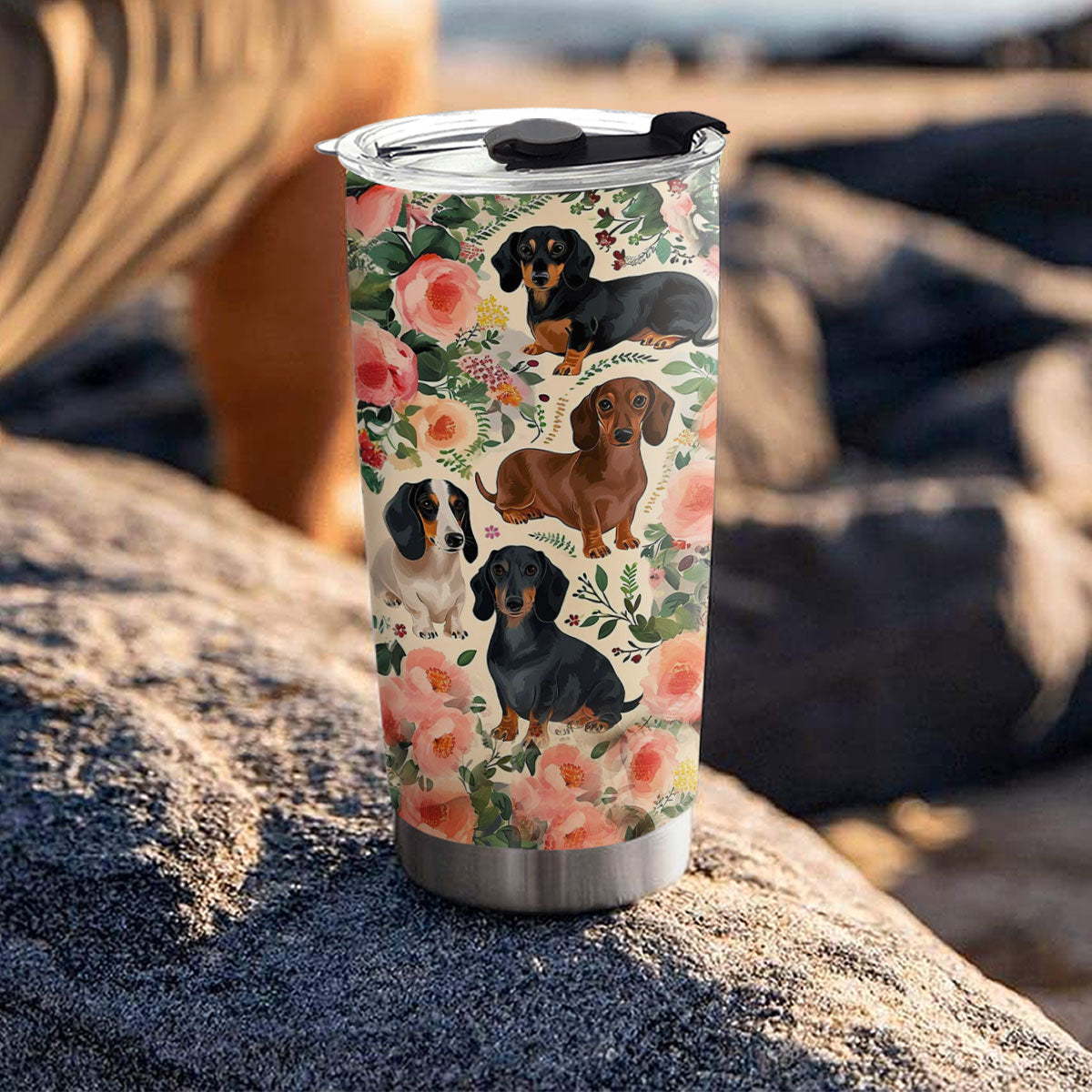 Shineful 20oz Tumbler Floral Dachshunds