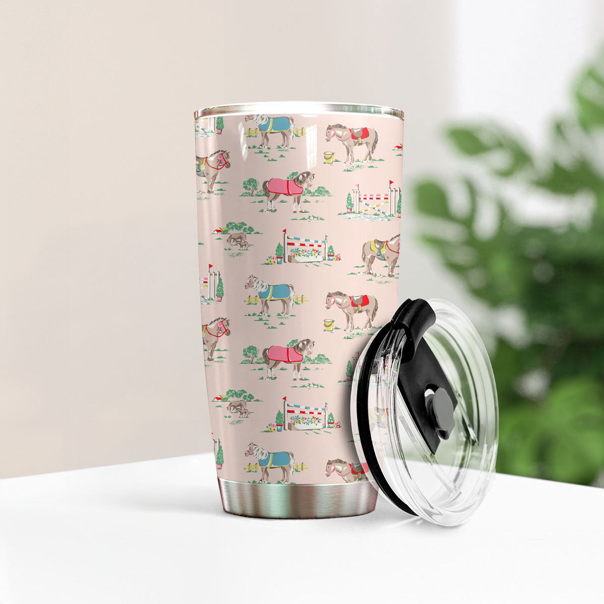 Shineful 20oz Tumbler Horse Racing