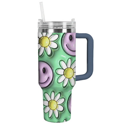 Retro 40 Oz Shineful™ Tumbler Smiling Daisies Lk8 40Oz