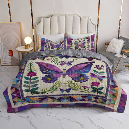 Shineful All Season Quilt 3-Piece Enchanted Butterflies