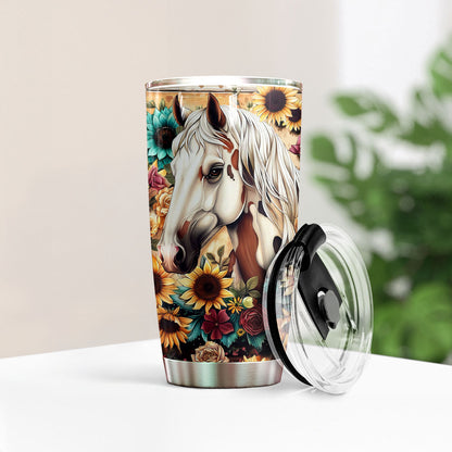 Shineful 20oz Tumbler Floral Horse