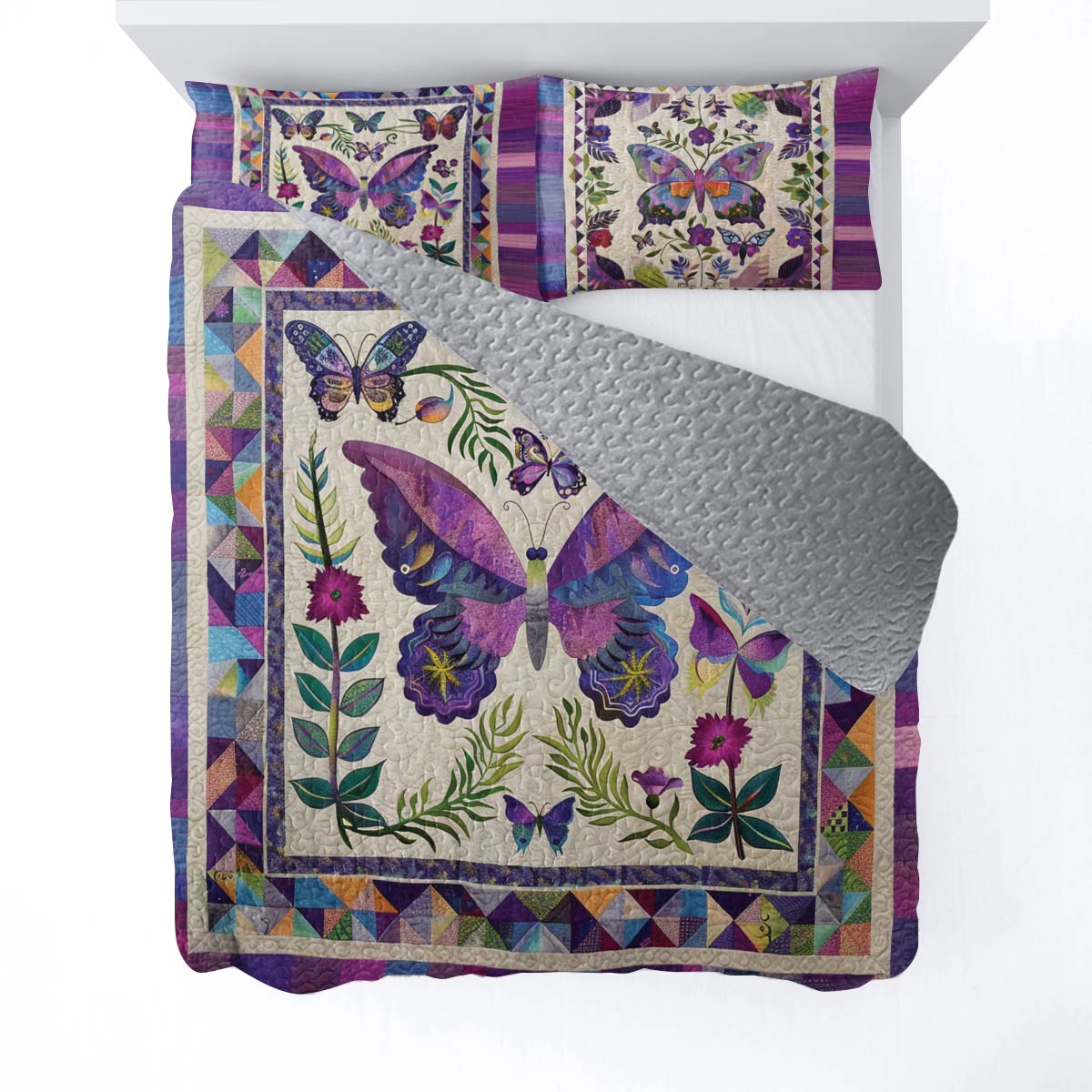 Shineful All Season Quilt 3-Piece Enchanted Butterflies