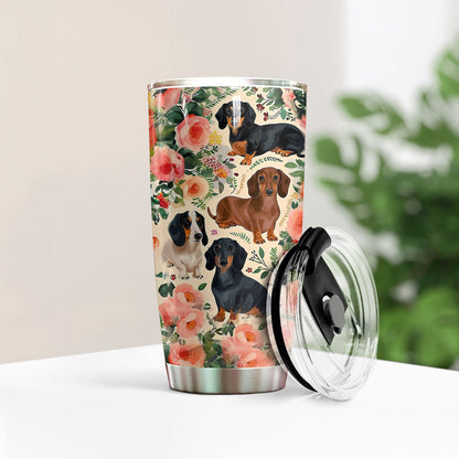 Shineful 20oz Tumbler Floral Dachshunds