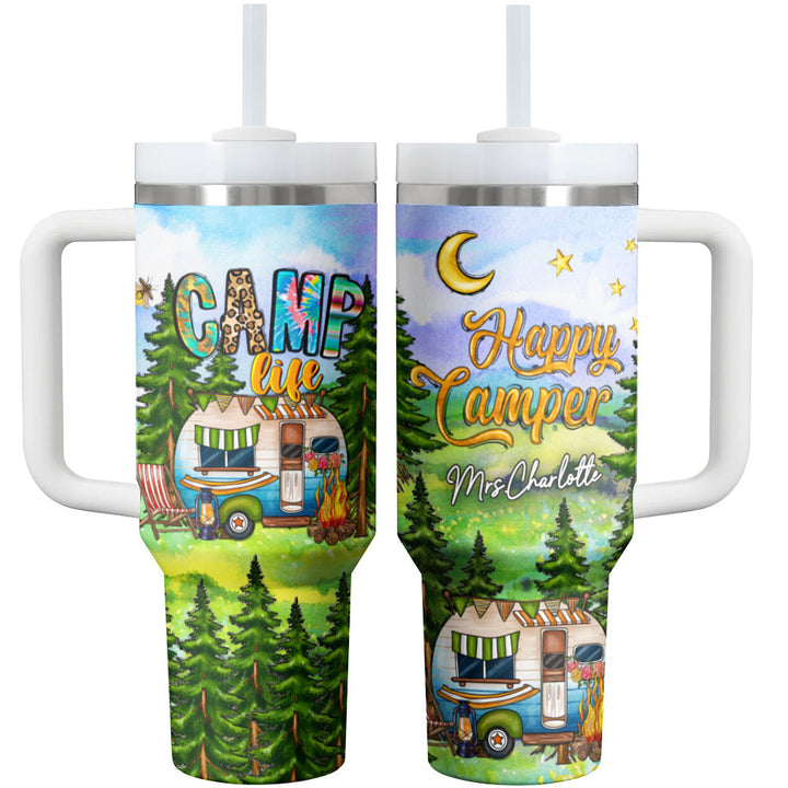 Camping Shineful Tumbler Camp Life Personalized