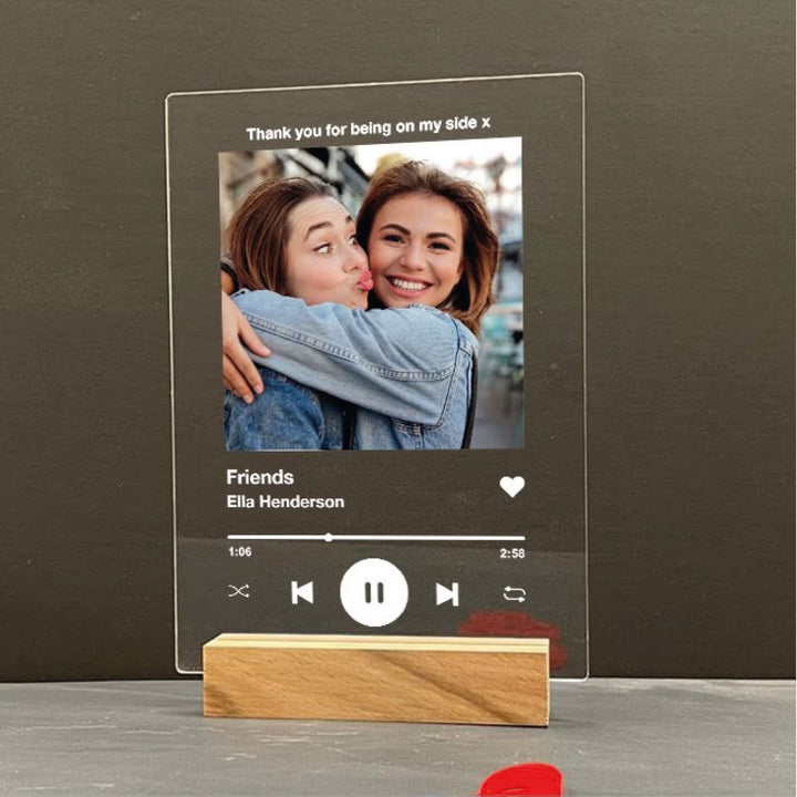 Shineful® Decoration Personalized Upload Photo - Song Plaque With Stand Lk8 A6 Wooden