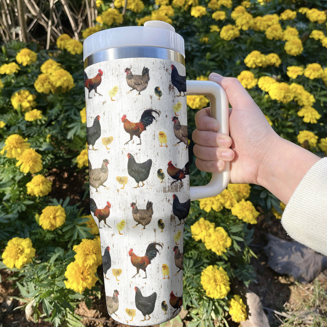 Chicken Tumbler Shineful® Just A Girl Who Loves Peckers