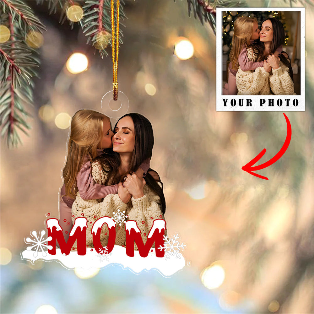Family Shineful® Decoration Ornament Personalized Upload Photo Snow Mn8 Mom