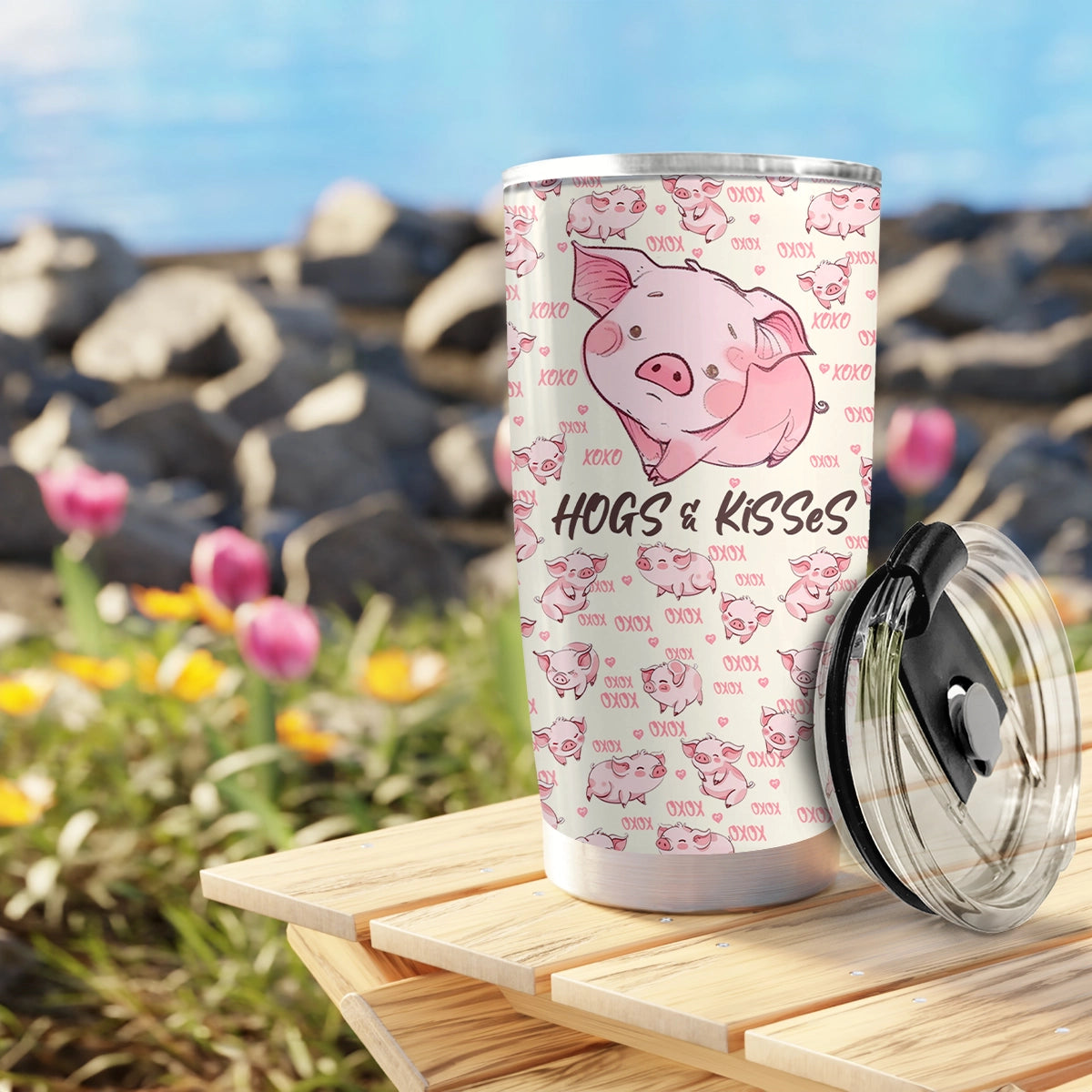 Shineful 20oz Tumbler Hogs & Kiss Pig