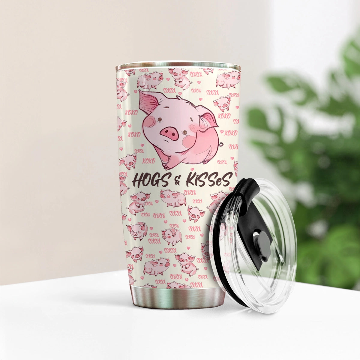 Shineful 20oz Tumbler Hogs & Kiss Pig