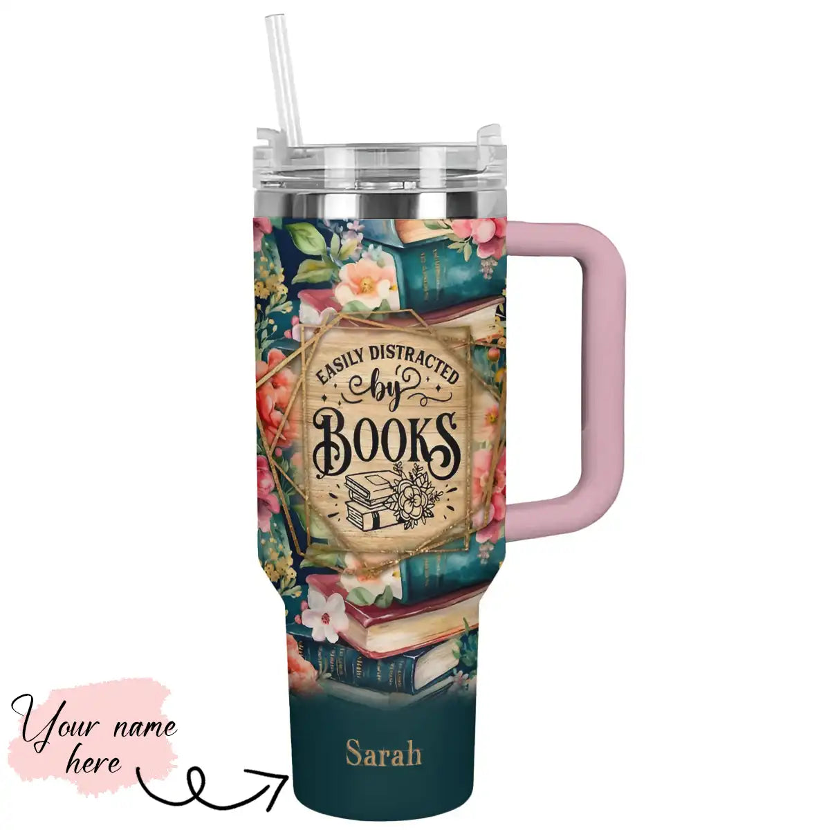 Shineful Tumbler Reading Personalized ShinefulTumbler Easily Distracted