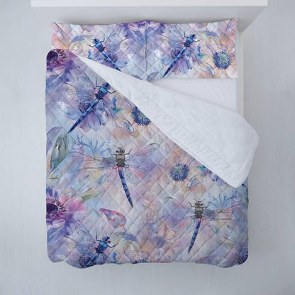 Shineful - All Season Quilt 3-Piece Set Charming Dragonfly