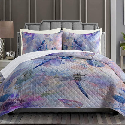 Shineful - All Season Quilt 3-Piece Set Charming Dragonfly