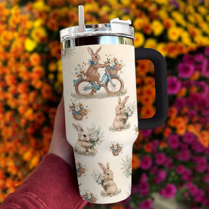 Shineful Tumbler Rabbit With Flower