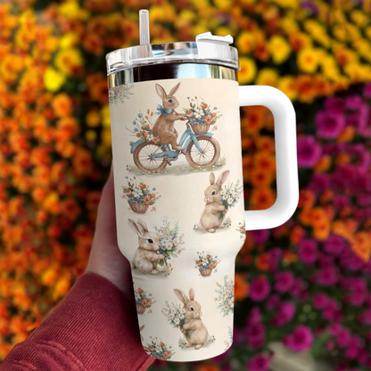 Shineful Tumbler Rabbit With Flower