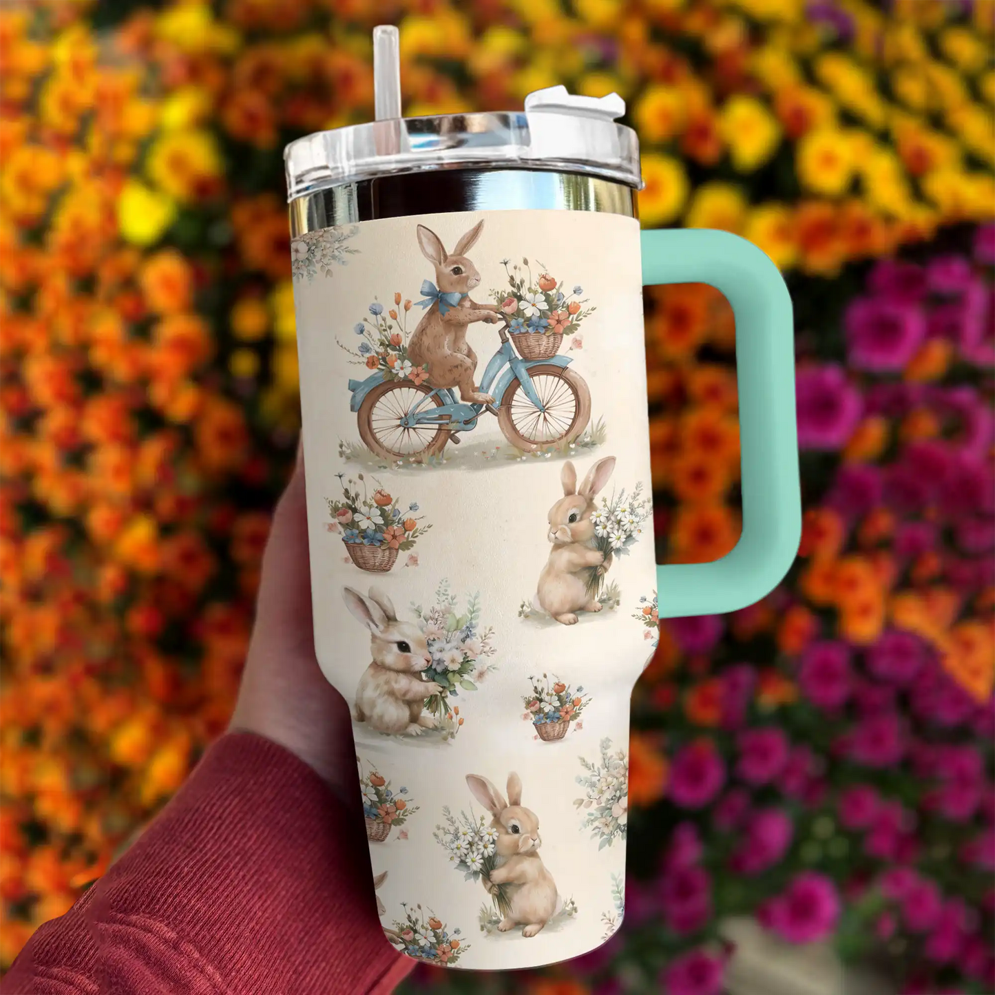 Shineful Tumbler Rabbit With Flower