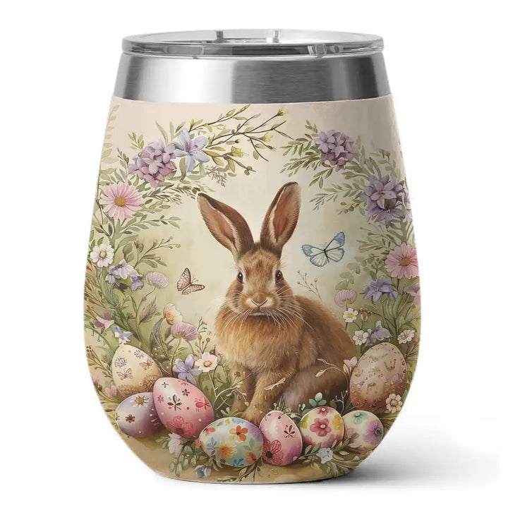 Shineful Wine Tumbler Easter Rabbit