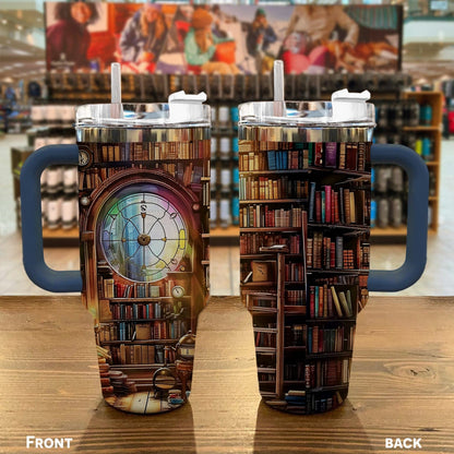 Reading 40 Oz Shineful™ Tumbler Vintage Bookshelf Mn8 Navy 40Oz