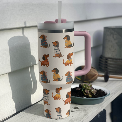 Shineful Tumbler Retro Dachshund Delight