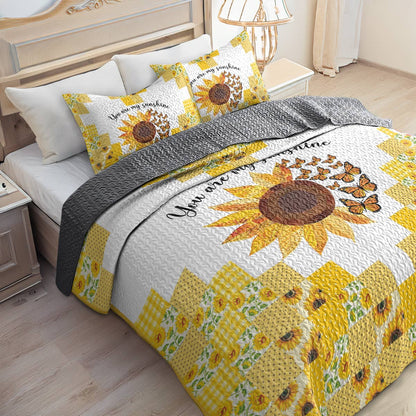 Shineful All Season Quilt 3-Piece Set Be Sunshine