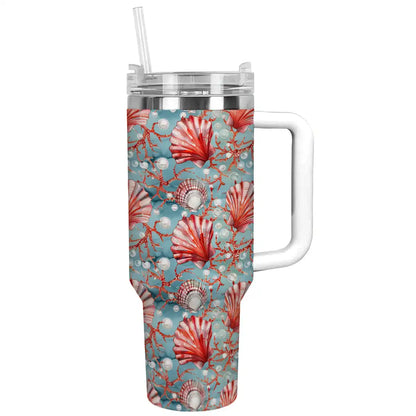 Shineful Tumbler Red Seashell