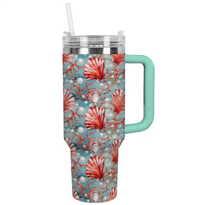 Shineful Tumbler Red Seashell