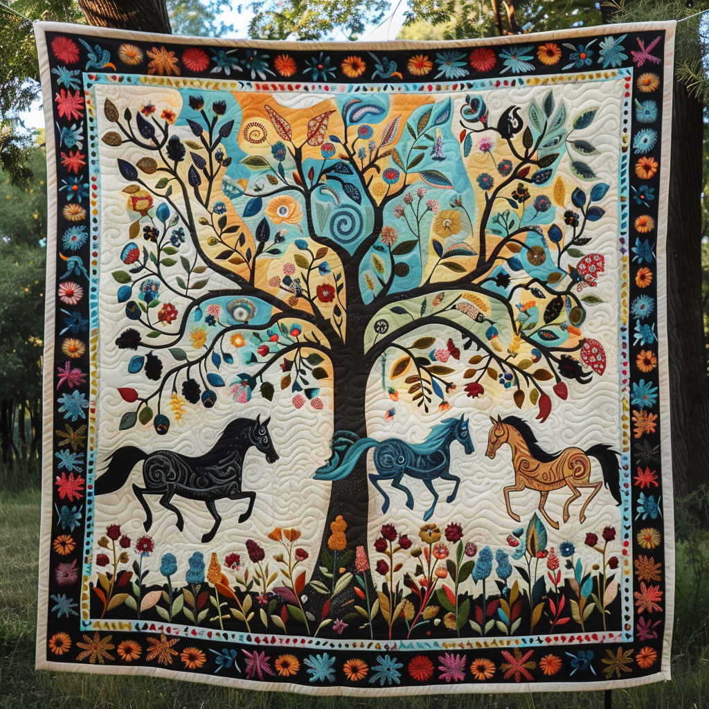 Shineful Blanket Playful Mystic Arbor - All Season Faux Quilt