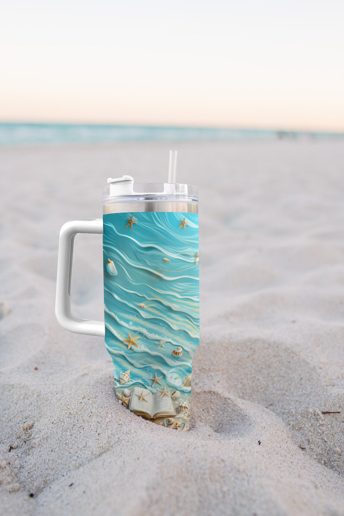 Shineful Tumbler Reading Beach Lover Gorgeous Starfish