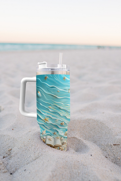 Shineful Tumbler Reading Beach Lover Gorgeous Starfish