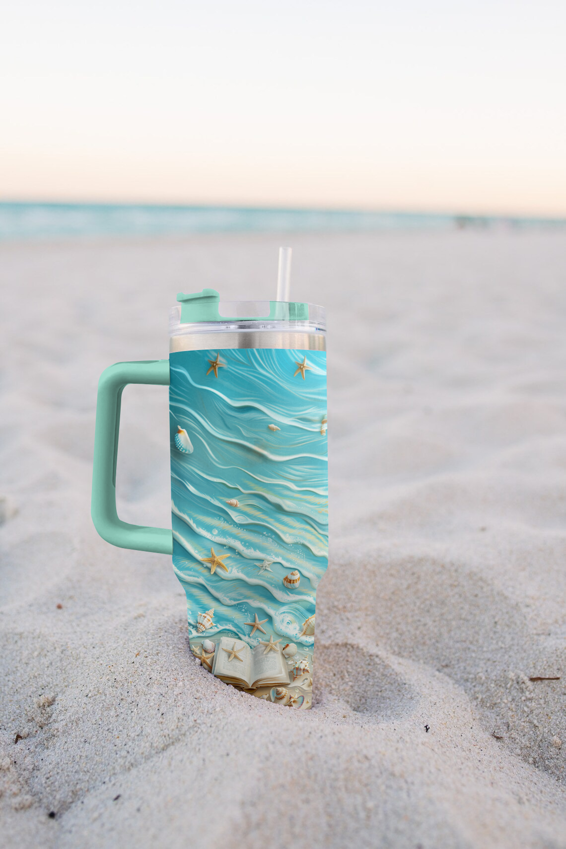 Shineful Tumbler Reading Beach Lover Gorgeous Starfish