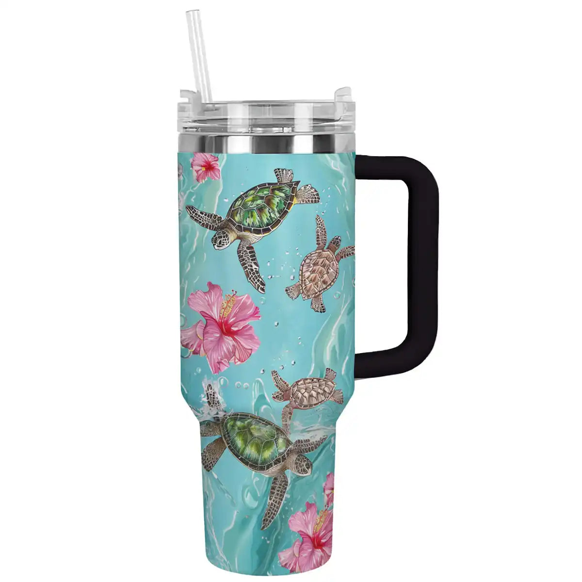 Shineful Tumbler Sea Turtle Hibiscus