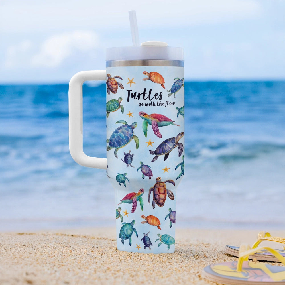 Shineful Tumbler Sea Turtle Go With The Flow