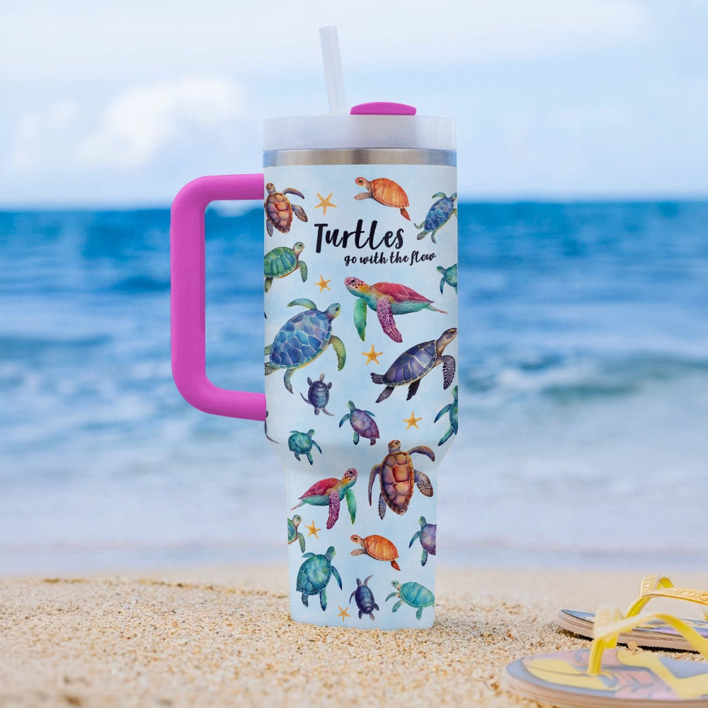 Shineful Tumbler Sea Turtle Go With The Flow