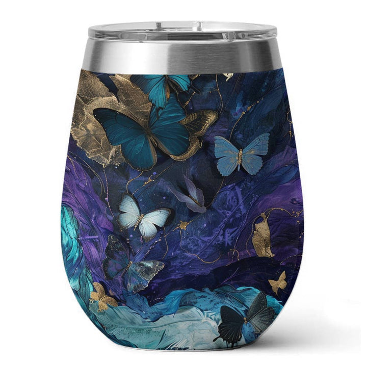 Shineful Wine Tumbler Butterfly Whispers