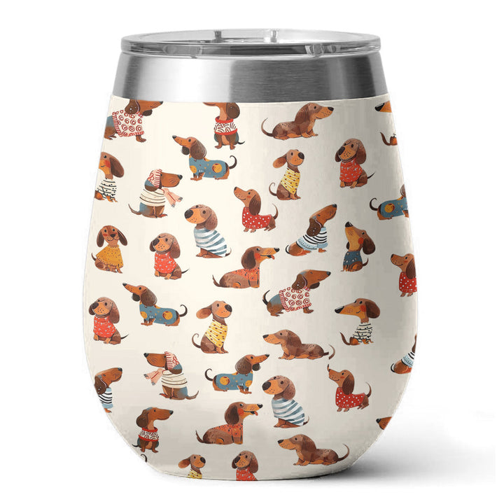 Dachshund 12 Oz Shineful™ Wine Cute 2 Nl09 12Oz Tumbler