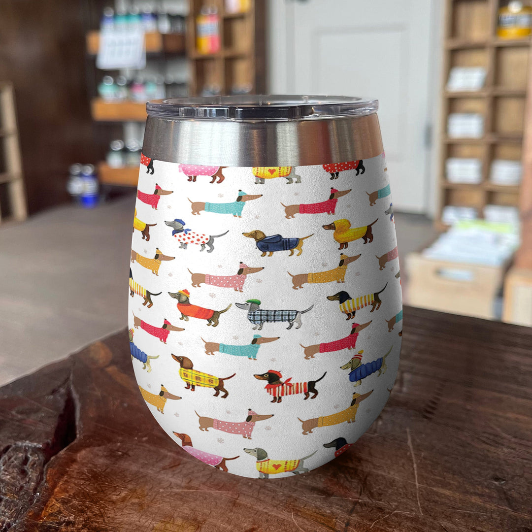 Dachshund 12 Oz Shineful™ Wine New Color Nl09 12Oz Tumbler