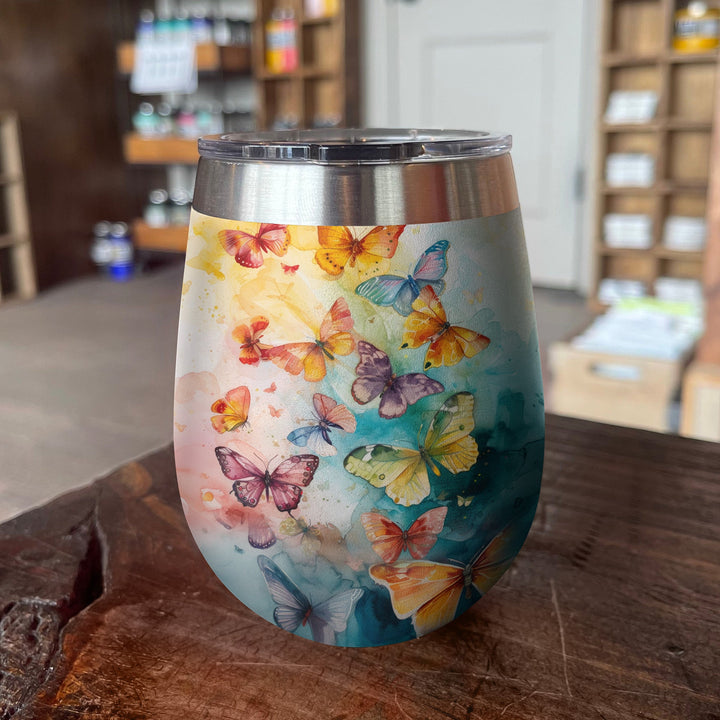 Butterfly 12 Oz Shineful™ Colorful Nl09 12Oz Tumbler