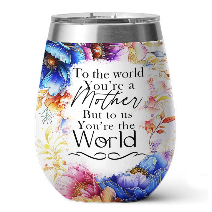 Shineful Wine Tumbler Mother's Day quote floral