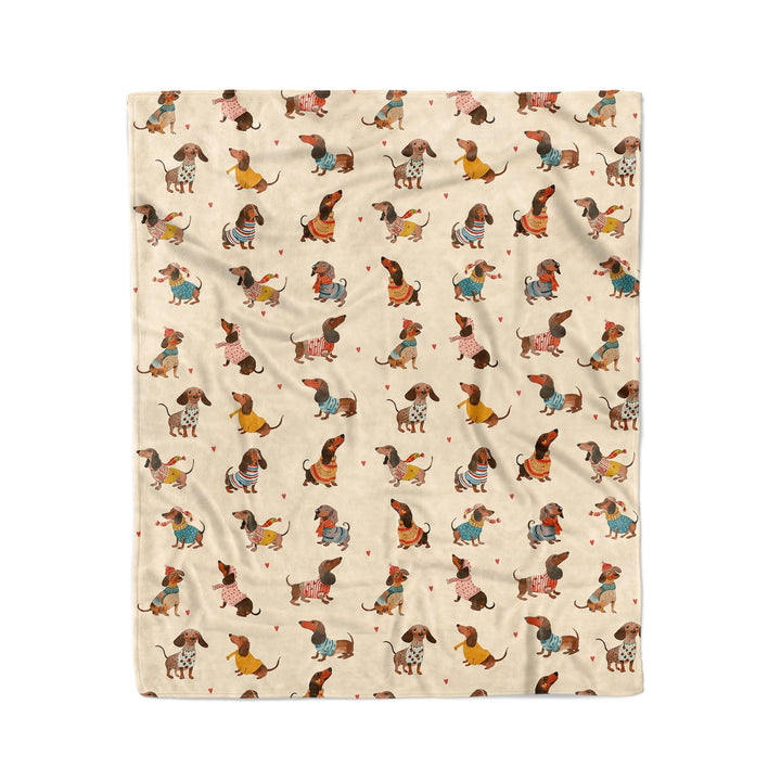 Dachshund Pajabear® Fleece Blanket Style Wiener Mn8 Medium - 50X60In